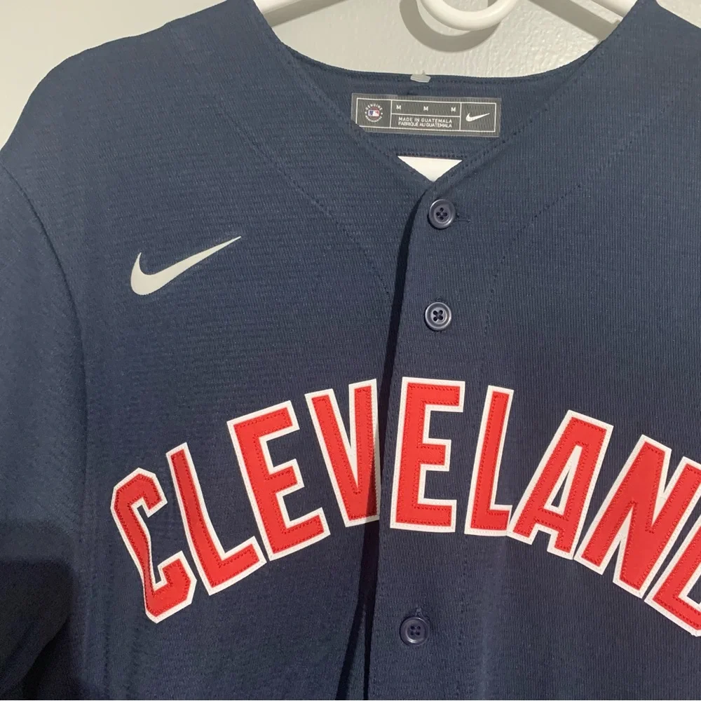 Nike Cleveland Guardians Baseball Jersey Men's M NWT $115 MLB‎ Navy Blue
